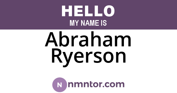 Abraham Ryerson