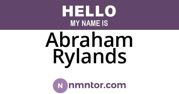 Abraham Rylands