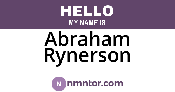 Abraham Rynerson