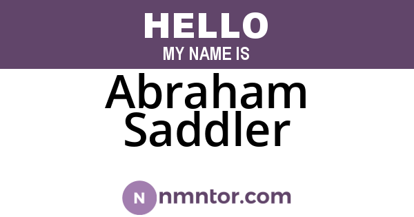 Abraham Saddler