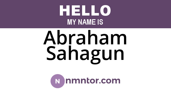 Abraham Sahagun