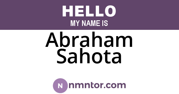 Abraham Sahota