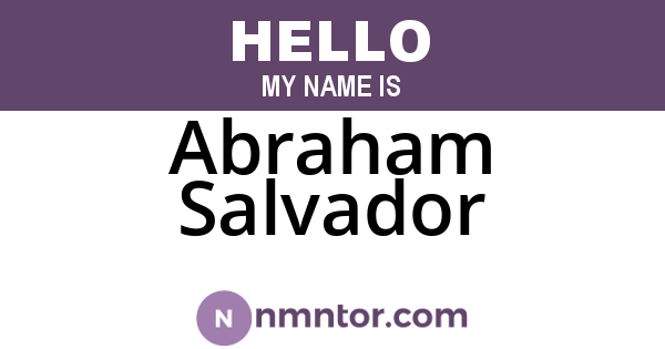 Abraham Salvador