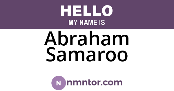 Abraham Samaroo