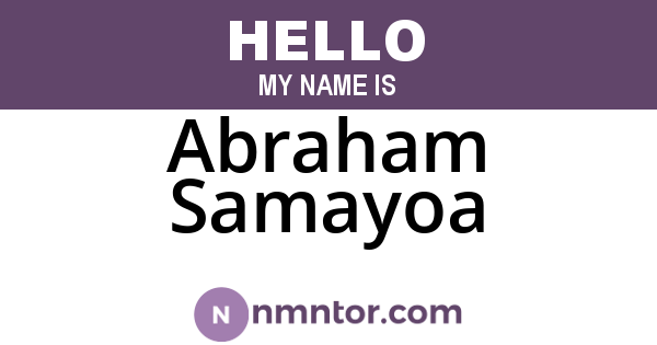 Abraham Samayoa