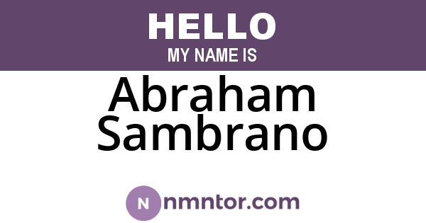 Abraham Sambrano