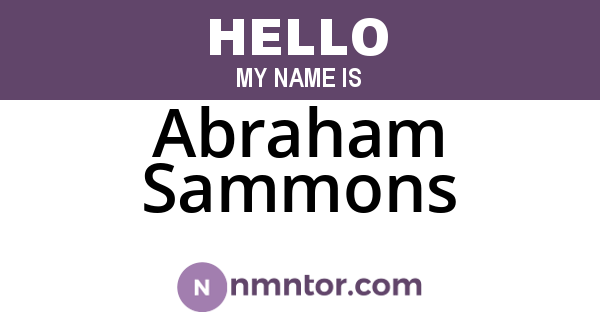 Abraham Sammons