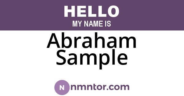 Abraham Sample