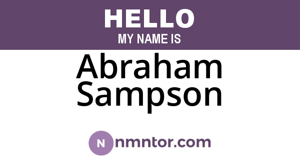 Abraham Sampson