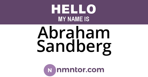 Abraham Sandberg