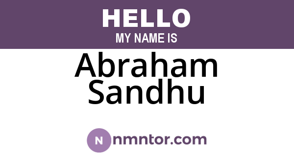 Abraham Sandhu