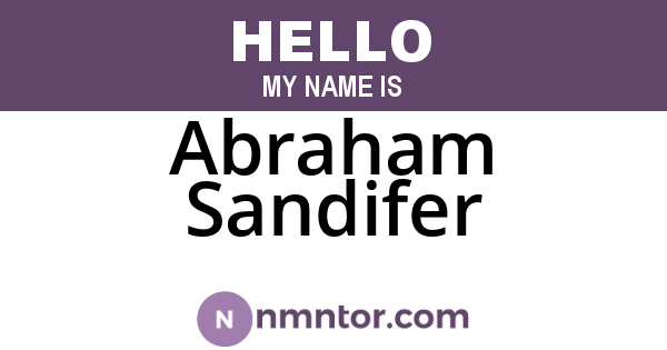 Abraham Sandifer
