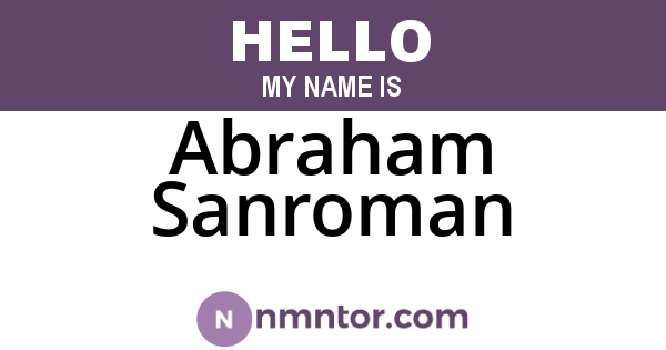 Abraham Sanroman