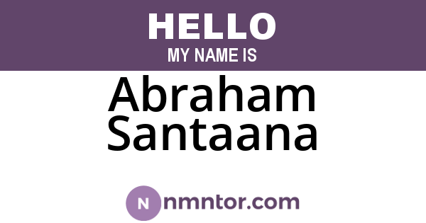 Abraham Santaana