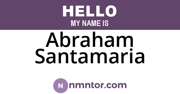 Abraham Santamaria