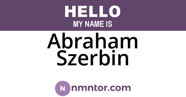 Abraham Szerbin