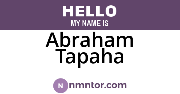 Abraham Tapaha