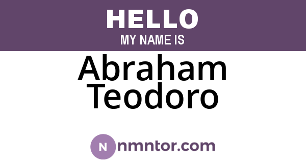 Abraham Teodoro