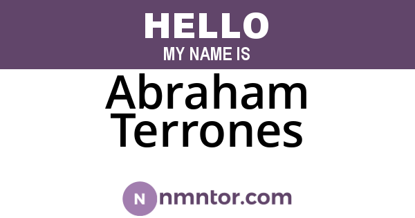 Abraham Terrones
