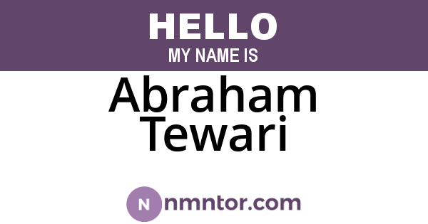 Abraham Tewari