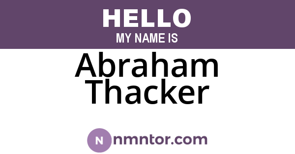 Abraham Thacker