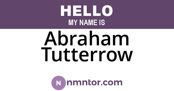 Abraham Tutterrow