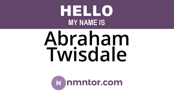 Abraham Twisdale