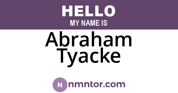 Abraham Tyacke