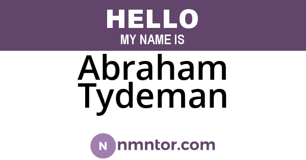Abraham Tydeman