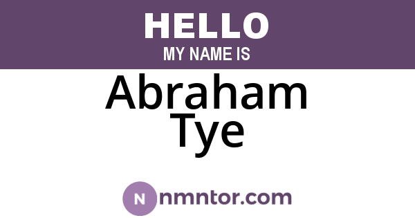 Abraham Tye