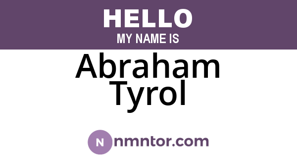 Abraham Tyrol