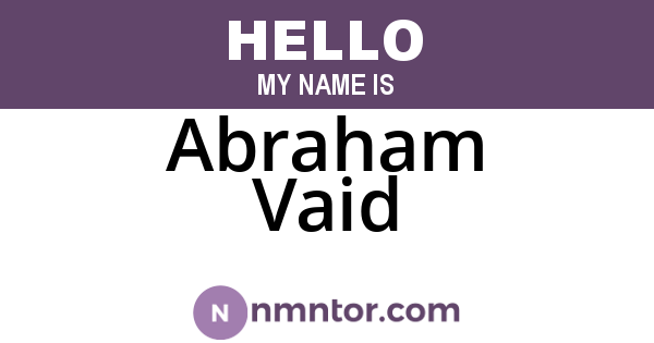 Abraham Vaid