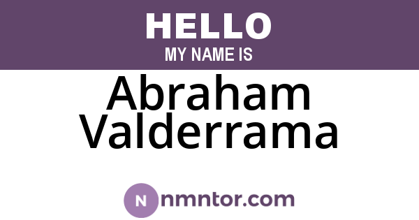 Abraham Valderrama