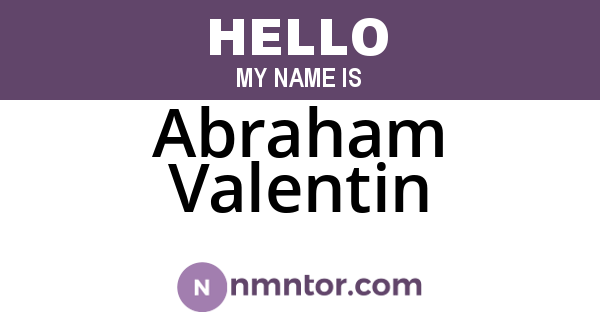 Abraham Valentin