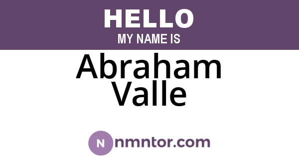 Abraham Valle