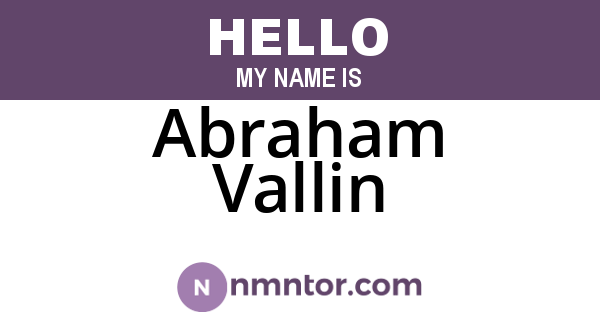 Abraham Vallin