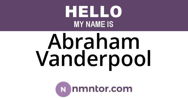 Abraham Vanderpool
