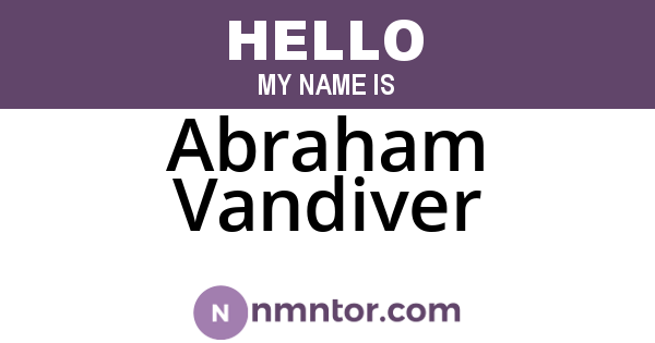 Abraham Vandiver