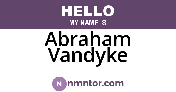 Abraham Vandyke