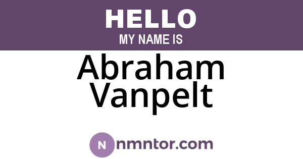 Abraham Vanpelt