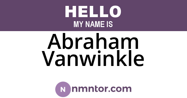 Abraham Vanwinkle