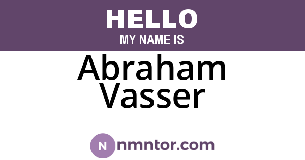Abraham Vasser