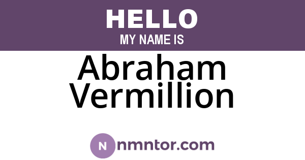 Abraham Vermillion