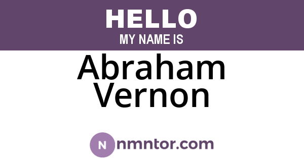 Abraham Vernon
