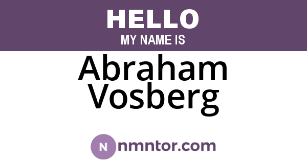 Abraham Vosberg
