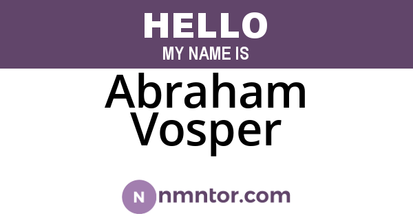 Abraham Vosper