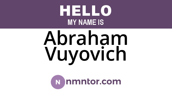 Abraham Vuyovich