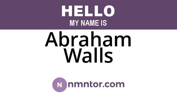 Abraham Walls