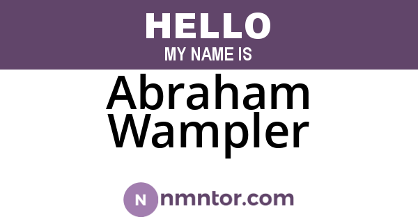 Abraham Wampler