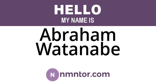 Abraham Watanabe